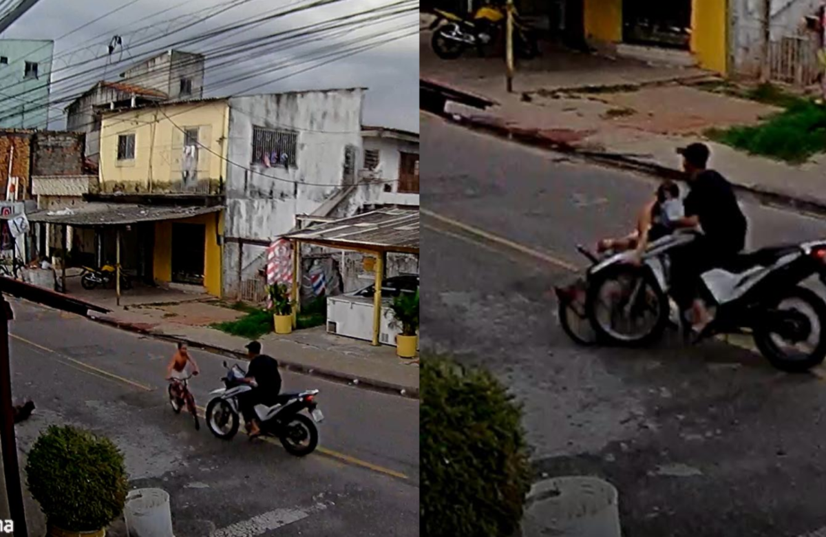 Vídeo: criança é atropelada por motociclista no bairro do Guamá e segue internada em hospital