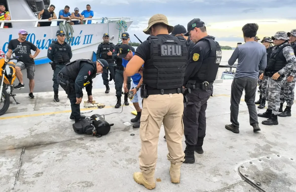 Droga escondida em compressor é apreendida em embarcação que ligava Manaus a Oriximiná