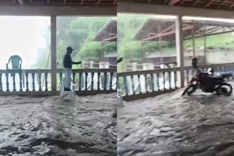 Temporal provoca alagamentos e deixa moradores assustados em Baião