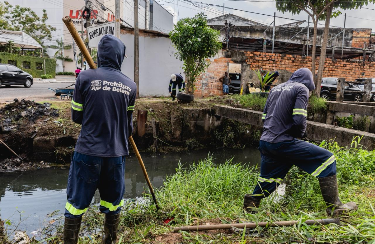 Após Temporal, Prefeitura de Belém intensifica limpeza de canais e bueiros