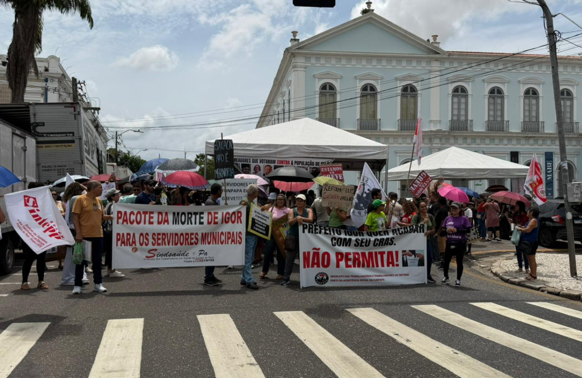 Servidores protestam em Belém e fecham a Avenida Portugal