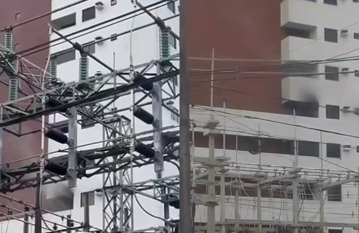 Chamas atingem prédio na Av. Marquês de Herval, na Pedreira