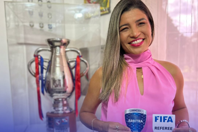 Árbitra paraense Gleika Pinheiro ingressa no quadro da Fifa e estreia em partida internacional
