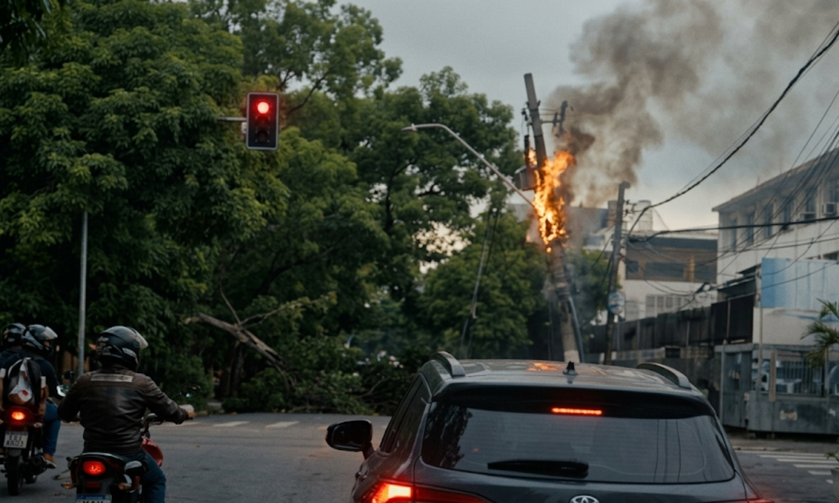 Queda de árvore provoca falta de energia e interdita via no bairro da Pedreira, em Belém