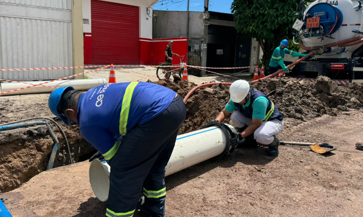 Abastecimento de água segue interrompido em bairros de Belém após vazamento na Batista Campos