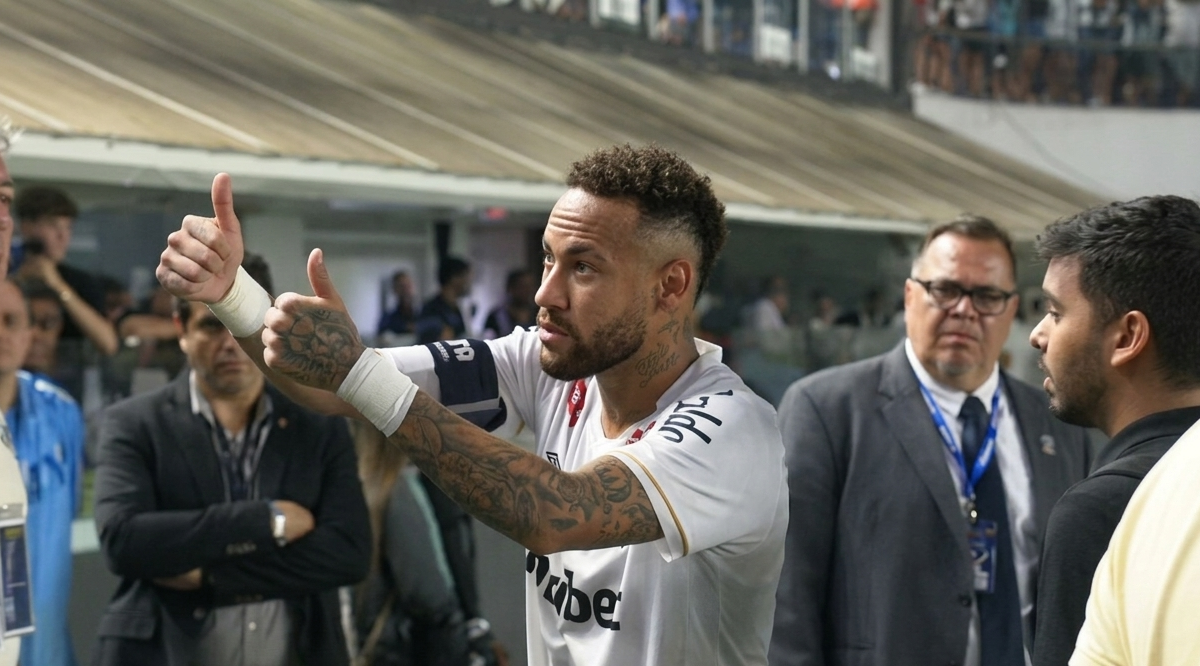 Neymar discute com torcedor do Santos após empate na Vila: ‘Devia ter treinado mais, tá gordinho’