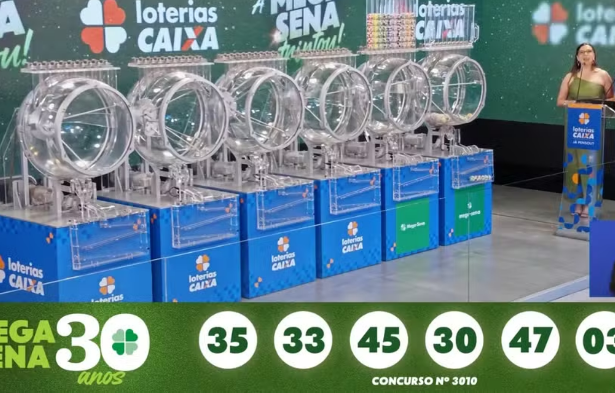 Mega-Sena especial de 30 anos paga R$ 336 milhões e prêmio principal sai para duas apostas