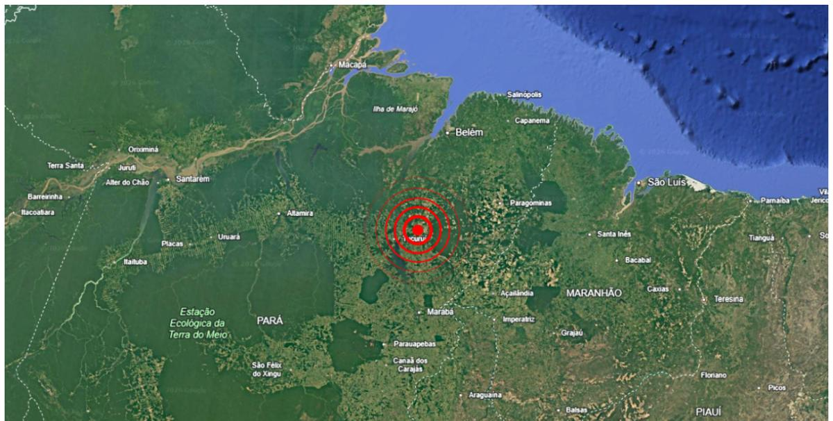 Três tremores de terra são registrados em Tucuruí e abalos são sentidos por moradores